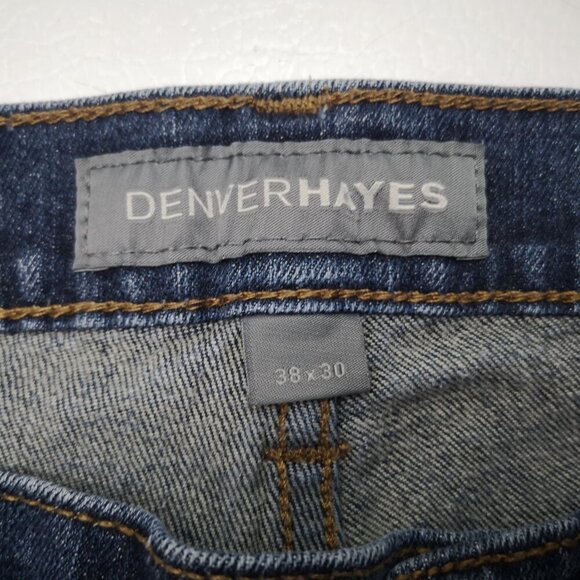 Denver Hayes Men's Size 38/30 Medium Wash Straight Legs Blue Jeans - Picture 3 of 14
